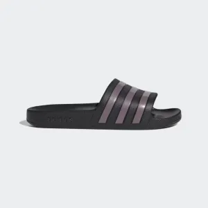 Adilette Aqua Slides (Core Black   Matt Purple Met.   Core Black)