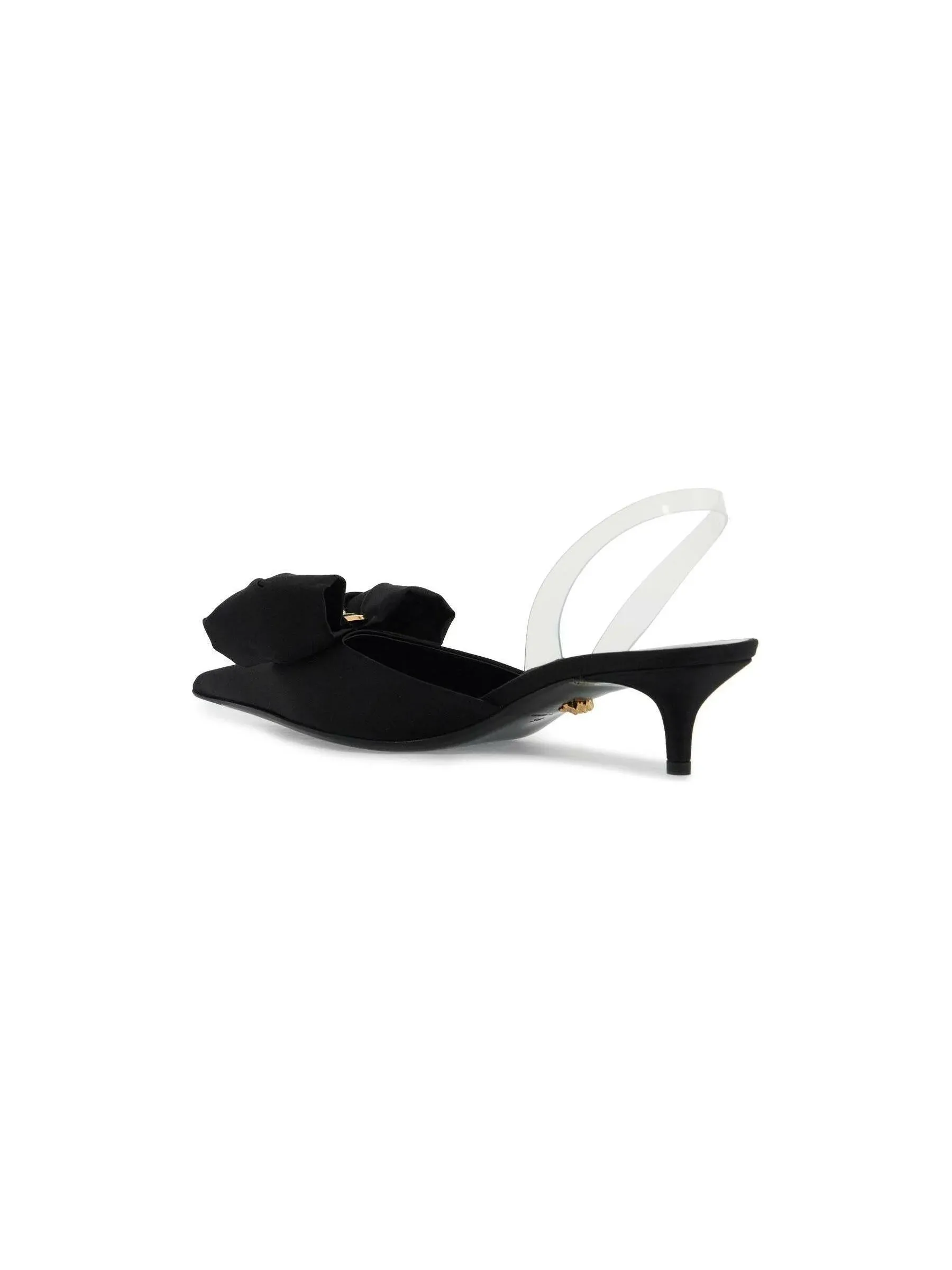 Alia Bow Satin Slingback Pumps