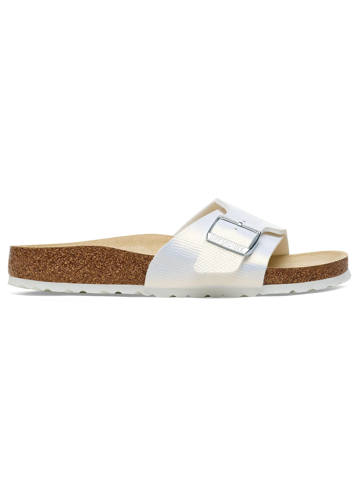 Catalina Birko-Flor N Shiny Lizard White Sandals