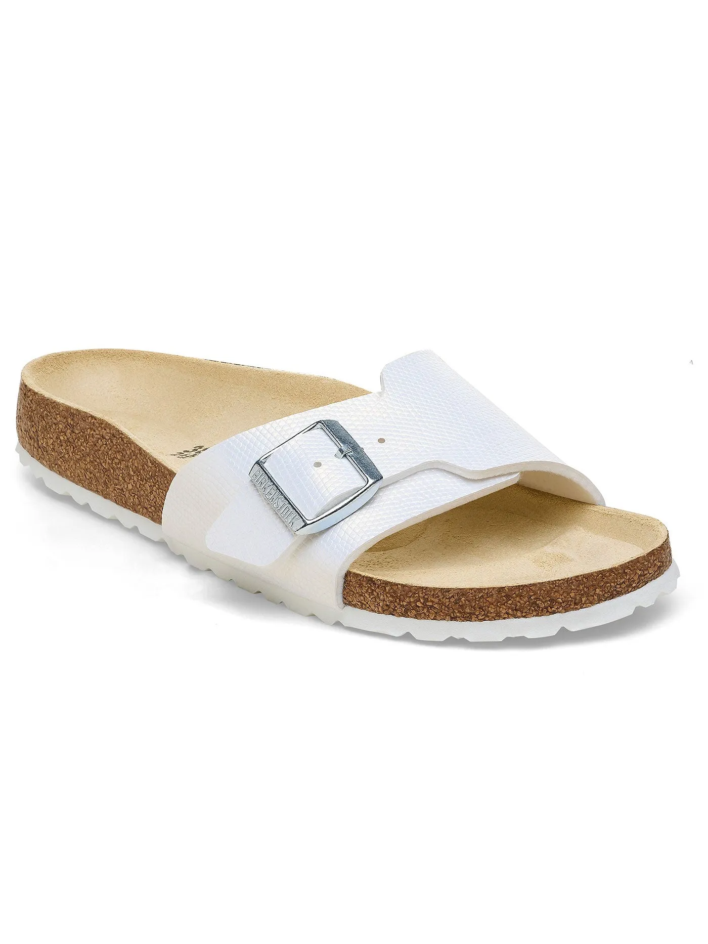 Catalina Birko-Flor N Shiny Lizard White Sandals