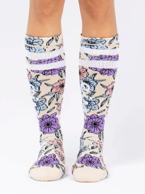 Cheerleader Wool Big Flower Snow Socks