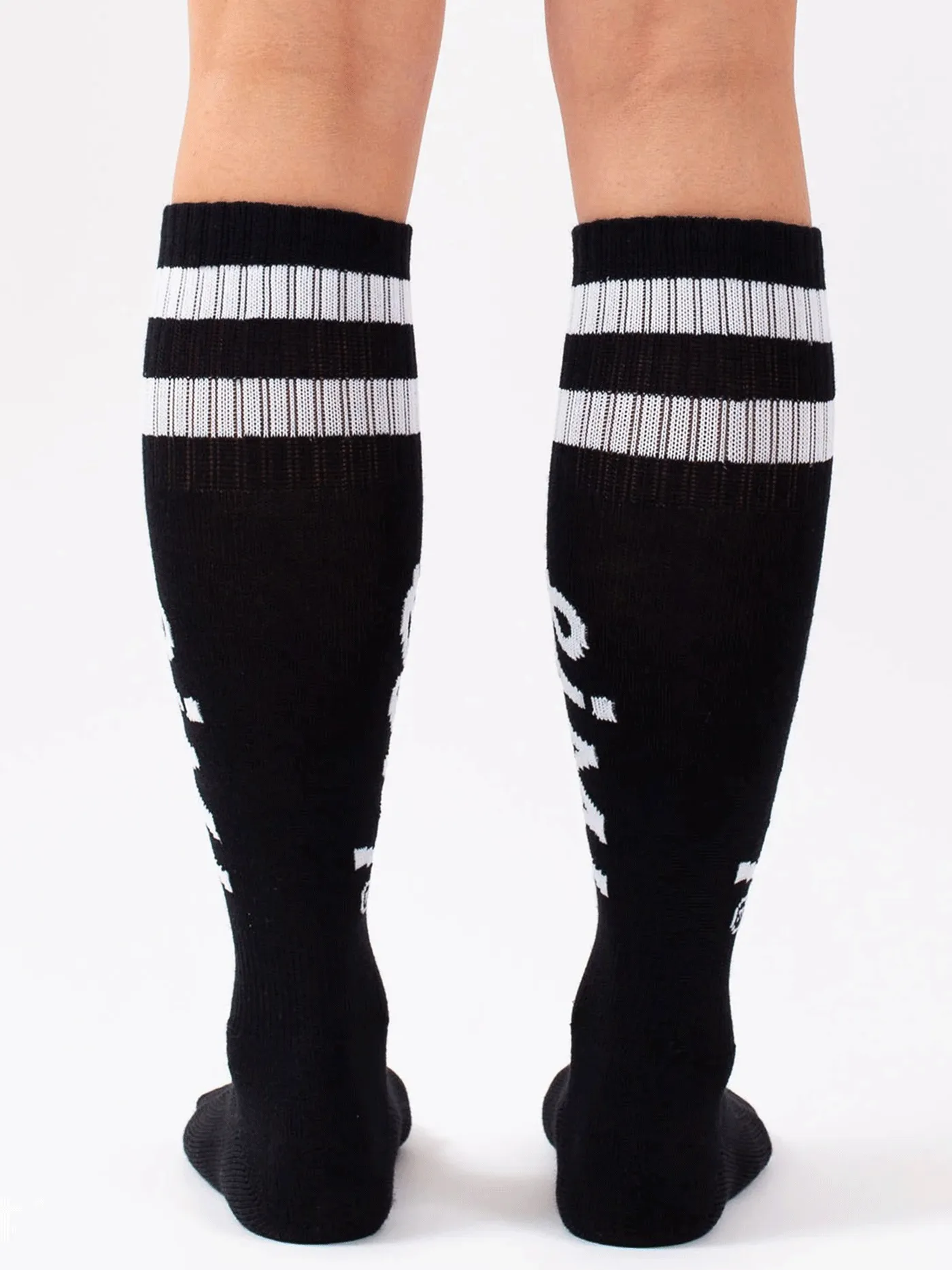 Cheerleader Wool Black Socks (Women)