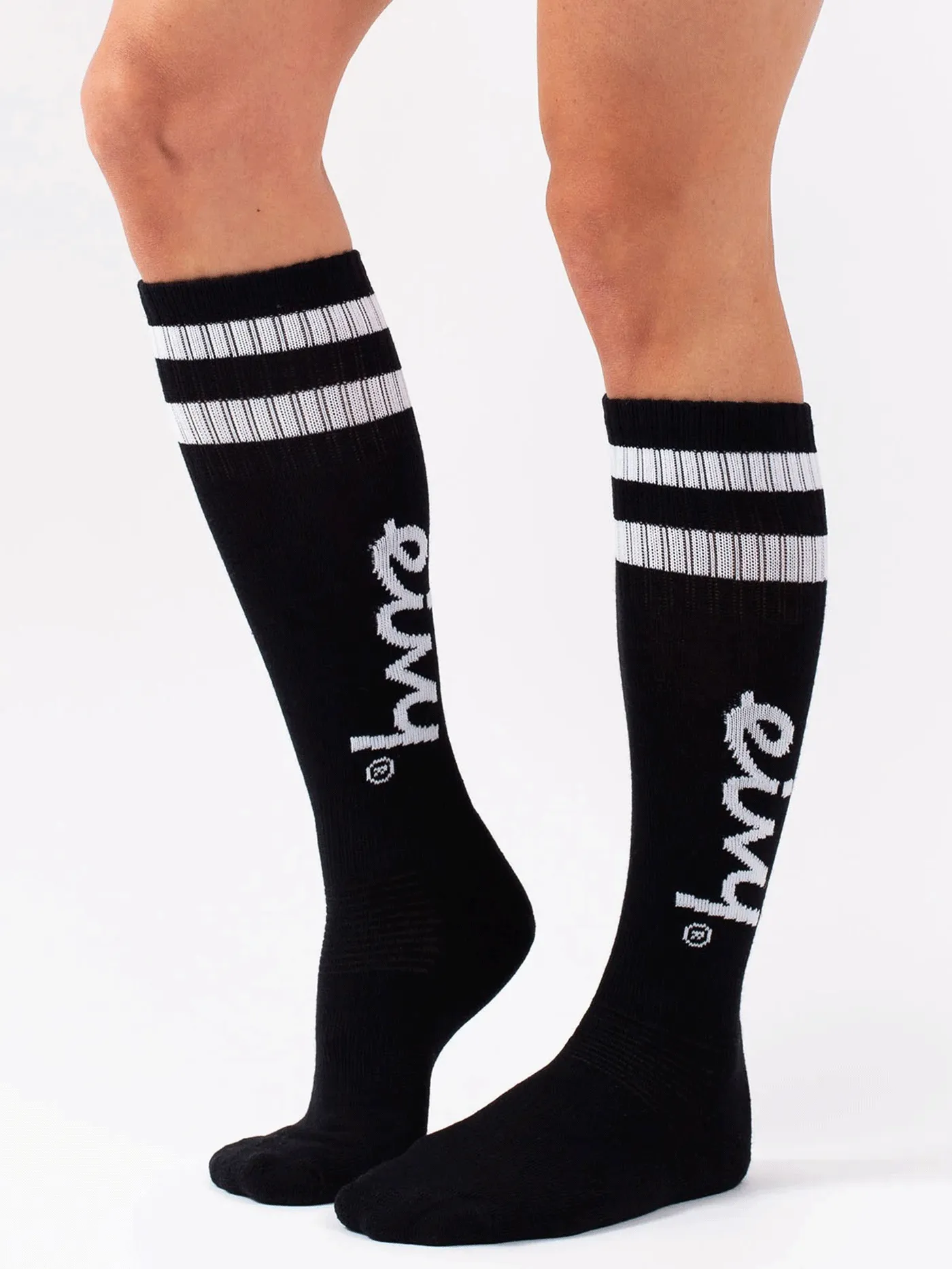 Cheerleader Wool Black Socks (Women)