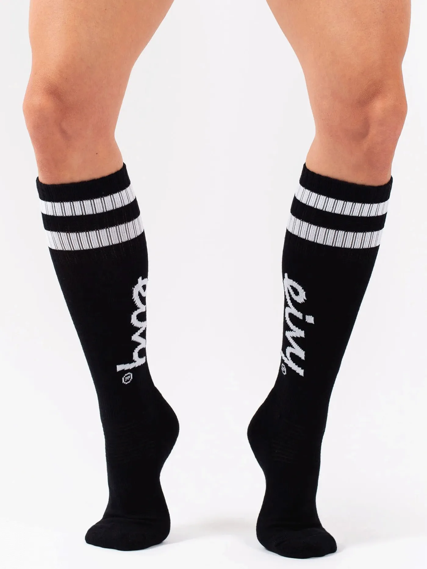Cheerleader Wool Black Socks (Women)