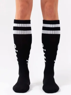 Cheerleader Wool Black Socks (Women)