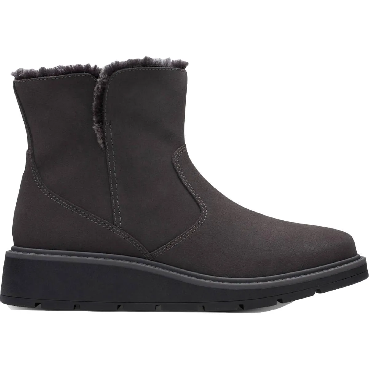 Clarks Womens Ivery Opal Suede Cold Weather Ankle Boots