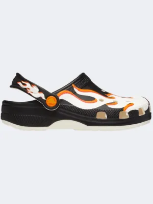 Crocs Classic Glow Flames Clog Kids Lifestyle Slippers Black