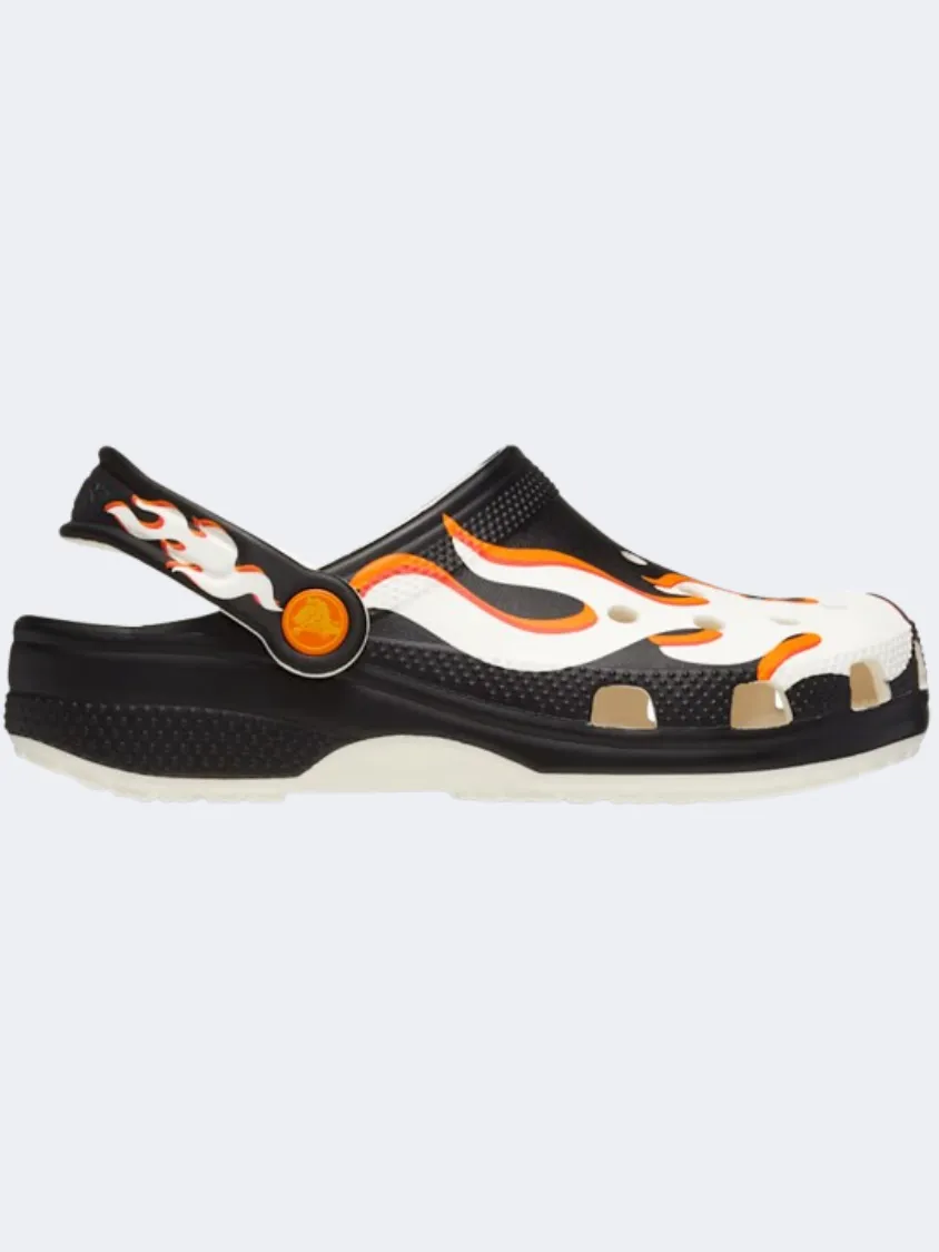 Crocs Classic Glow Flames Clog Kids Lifestyle Slippers Black