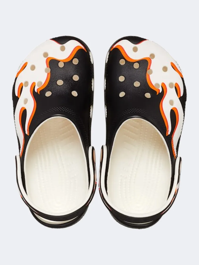 Crocs Classic Glow Flames Clog Kids Lifestyle Slippers Black
