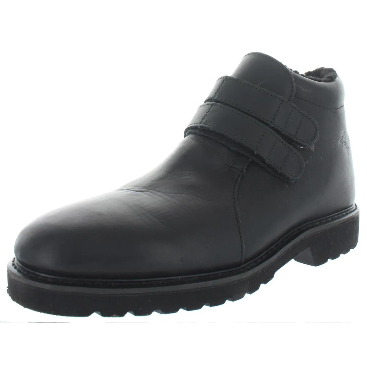 Fin & Feather Mens Twin Strap Leather Cold Weather Ankle Boots