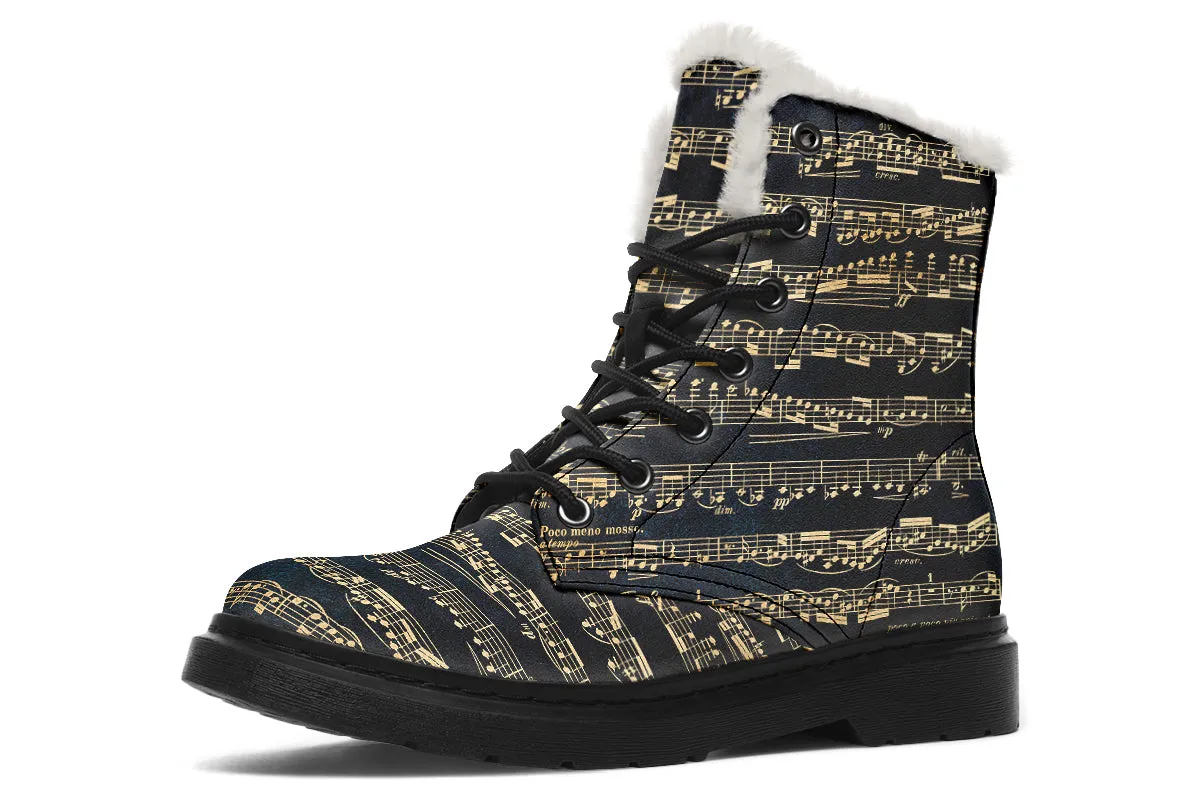 Golden Music Faux Fur Boots