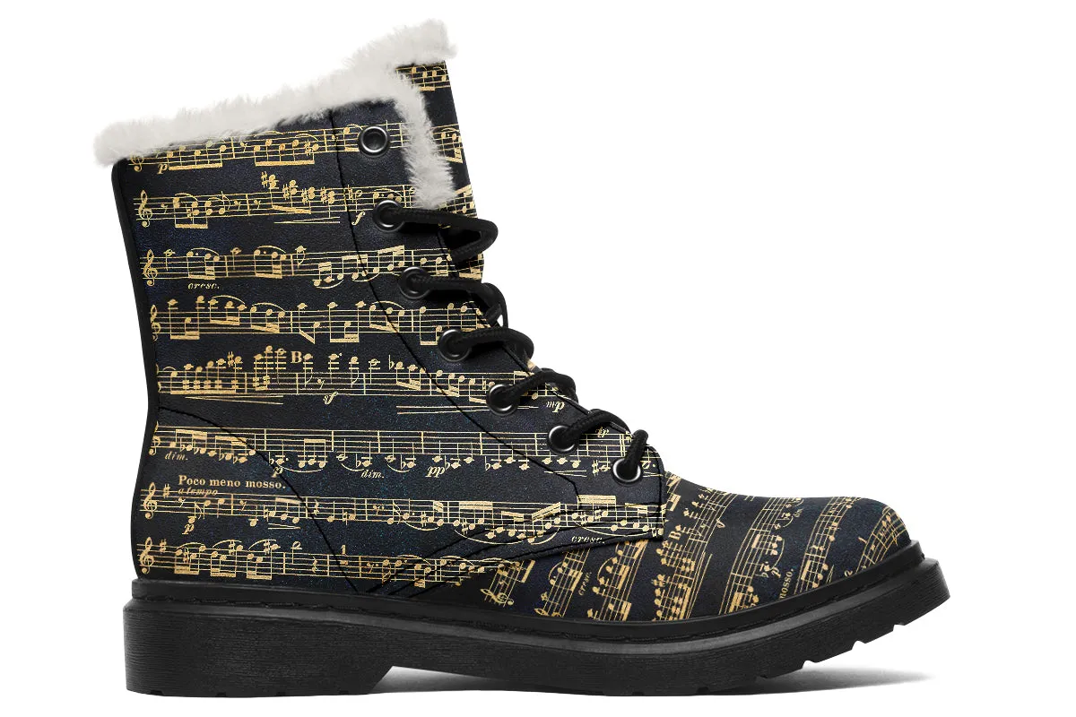 Golden Music Faux Fur Boots