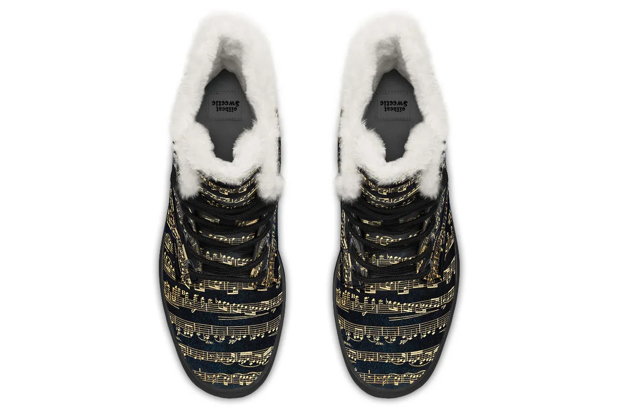 Golden Music Faux Fur Boots