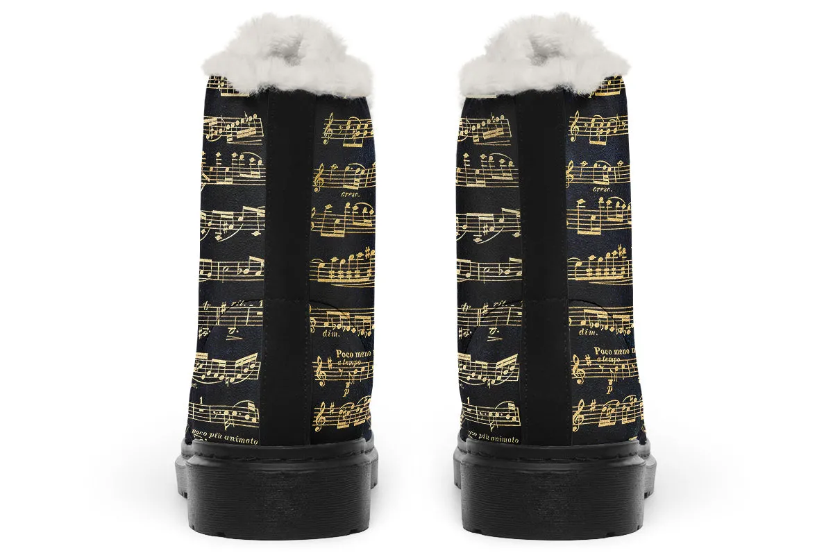 Golden Music Faux Fur Boots
