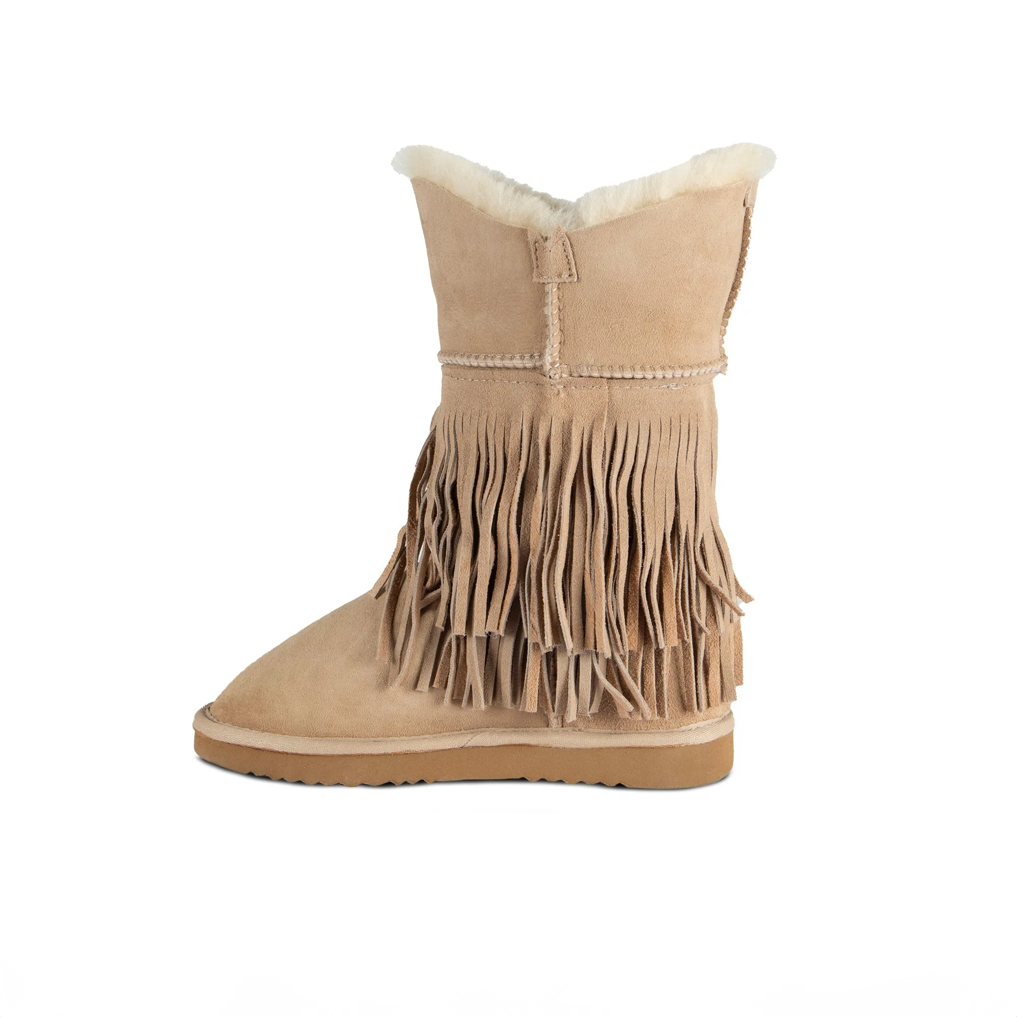 Ladies Classic Fringed Sheepskin Boot