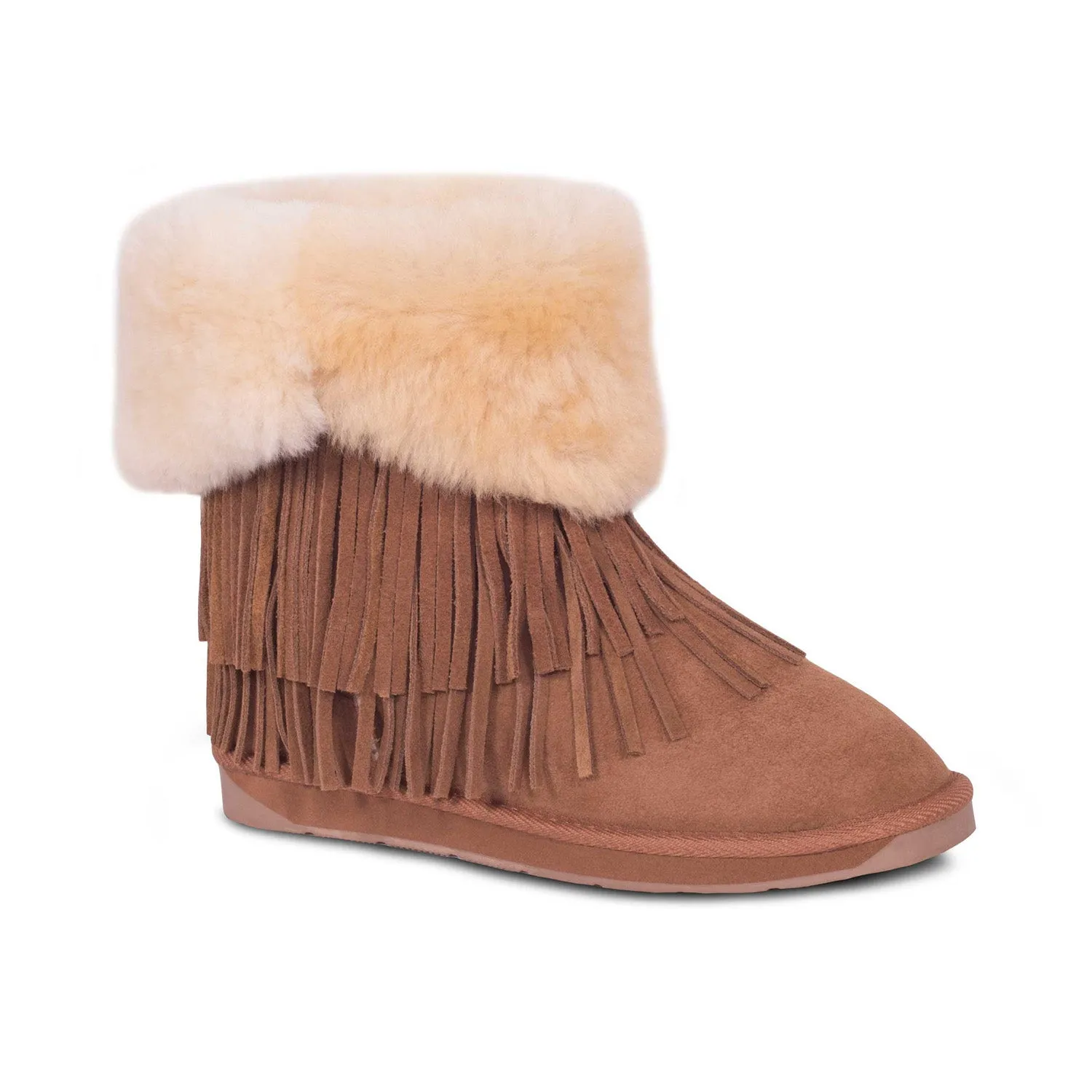 Ladies Classic Fringed Sheepskin Boot