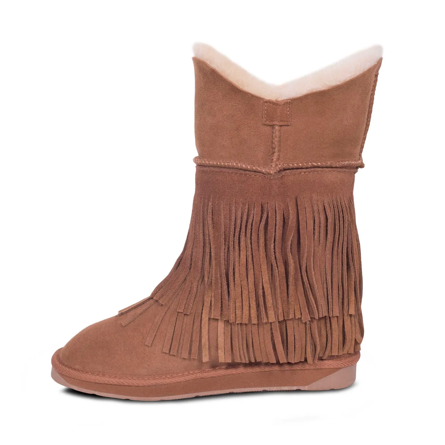 Ladies Classic Fringed Sheepskin Boot