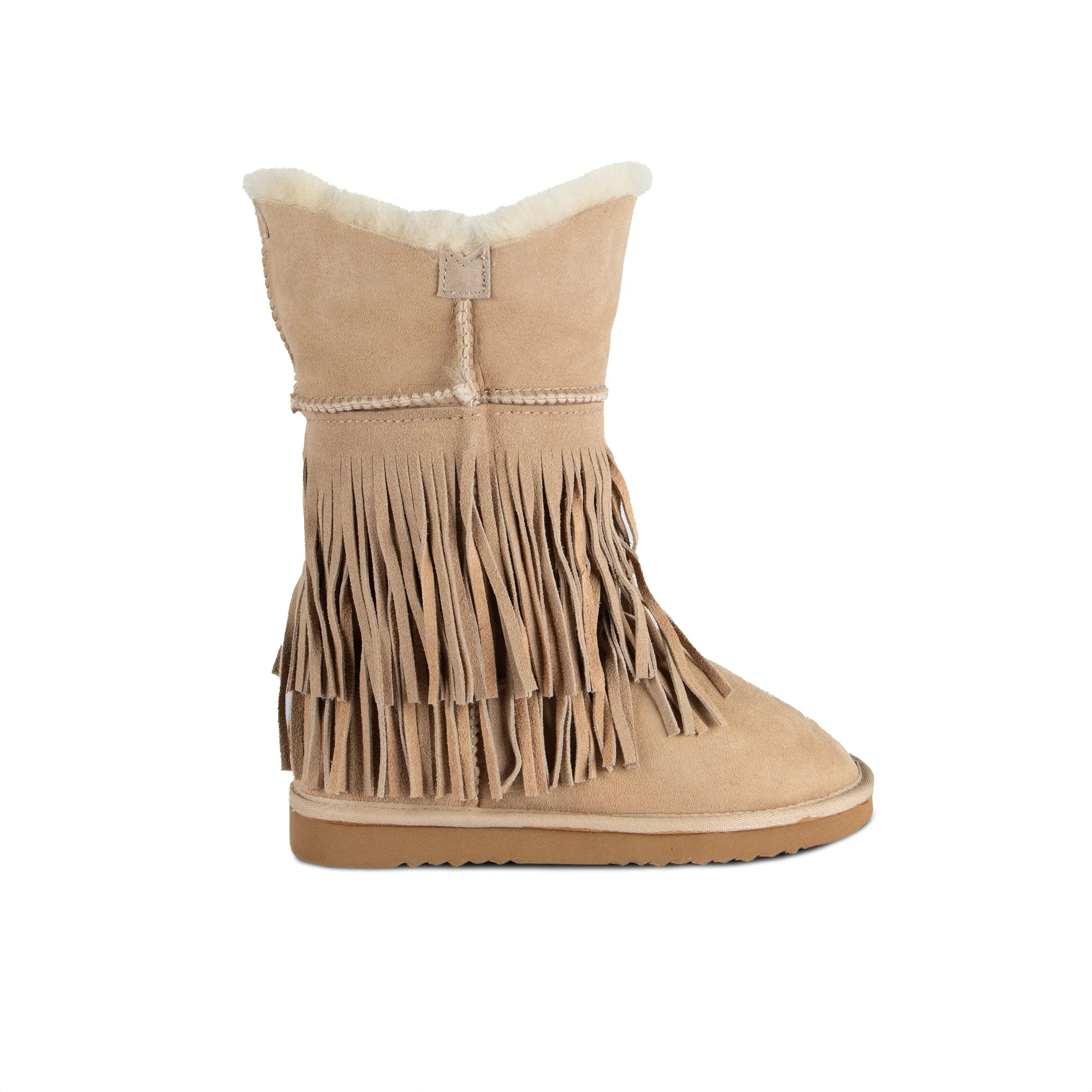 Ladies Classic Fringed Sheepskin Boot