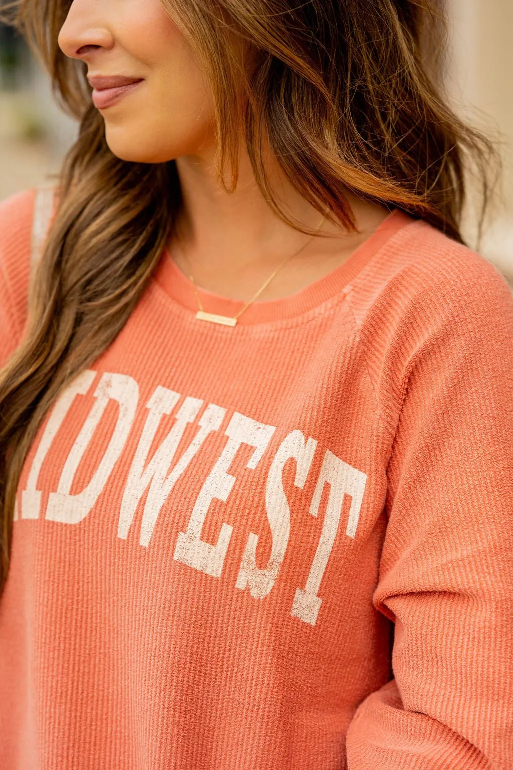 Lightly Ribbed Midwest Graphic Crewneck