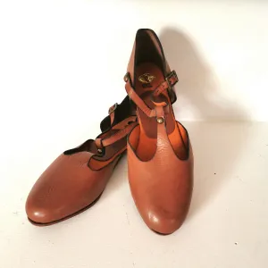 Mary Jane handmade leather - Brown