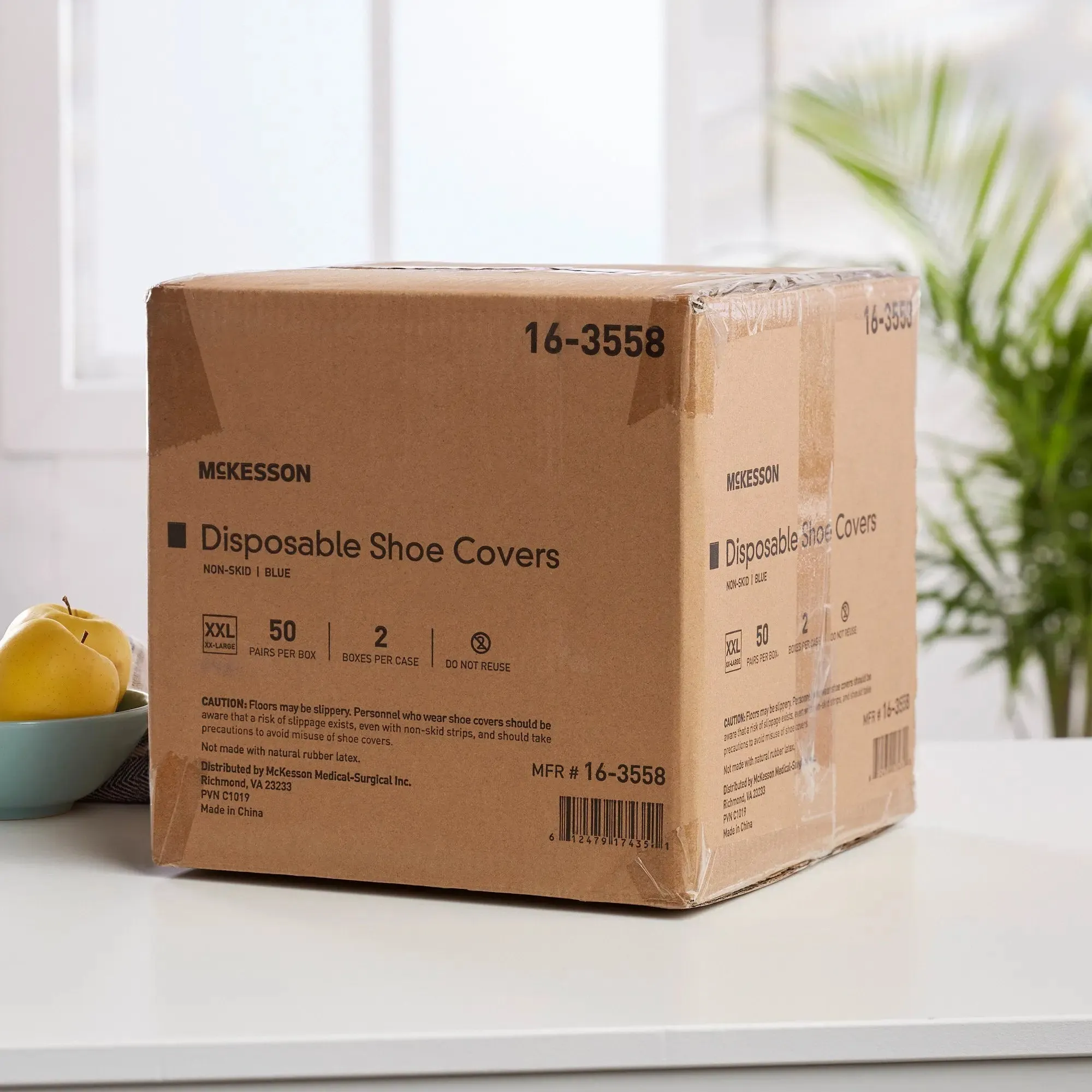 McKesson Shoe Covers, 2X-Large, Nonskid Sole, Blue