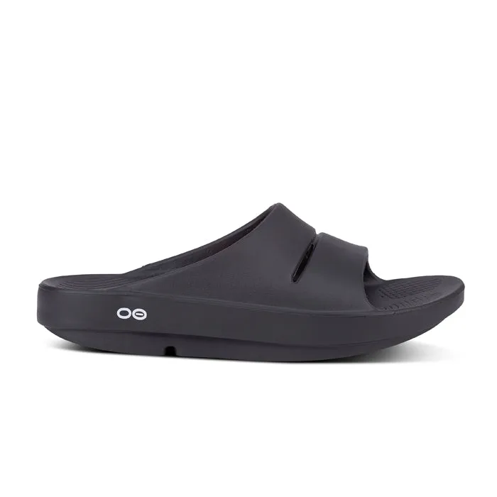 Men's Oofos Ooahh Slide in Black