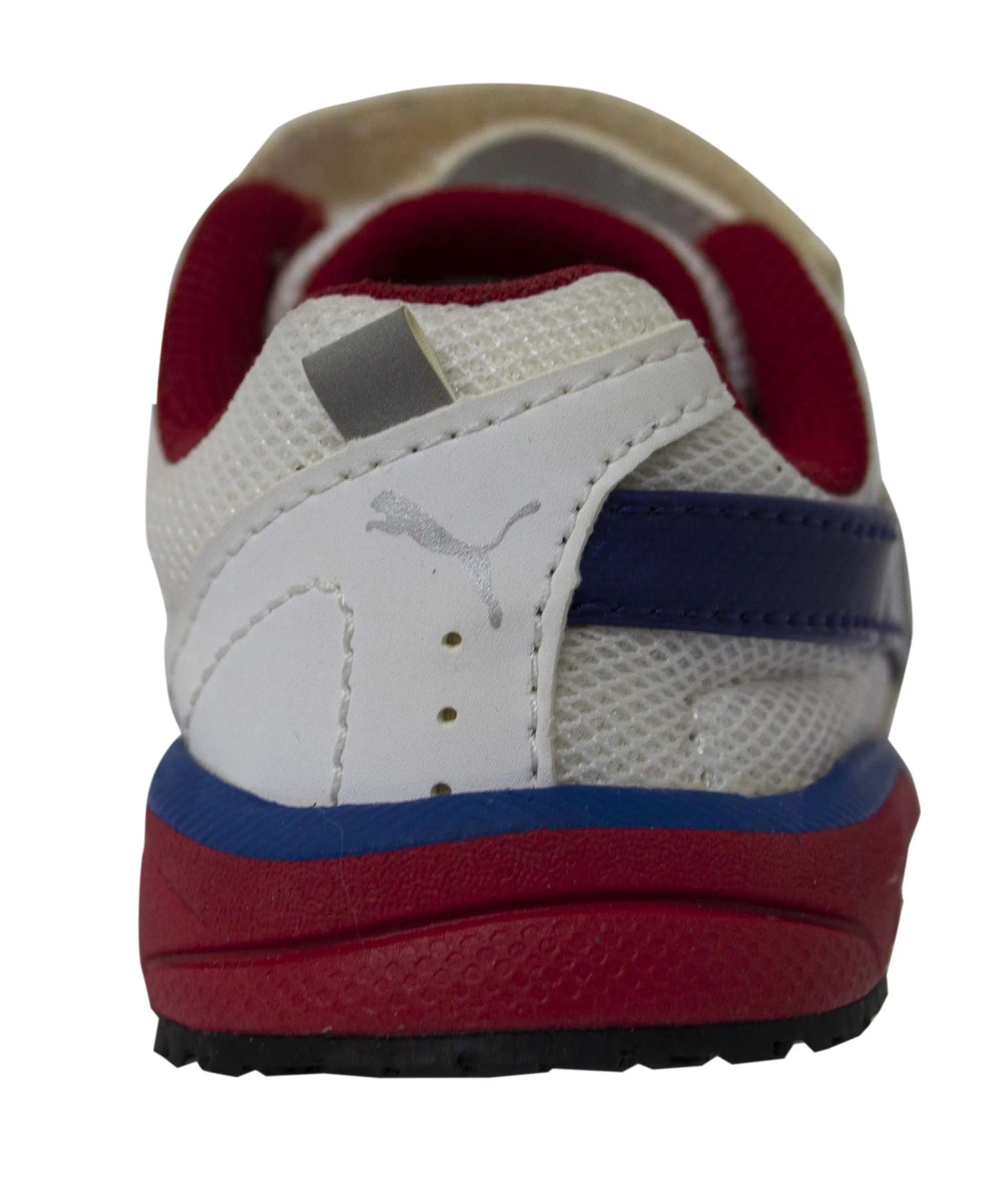 Puma Faas 300 Kids Hook And Loop White Leather Textile Trainers 185866 09