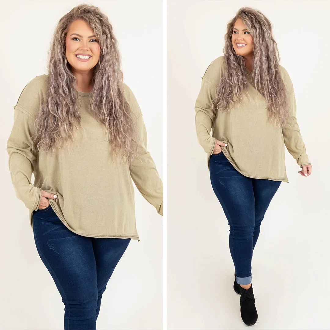 Simple Lifestyle Top, Olive