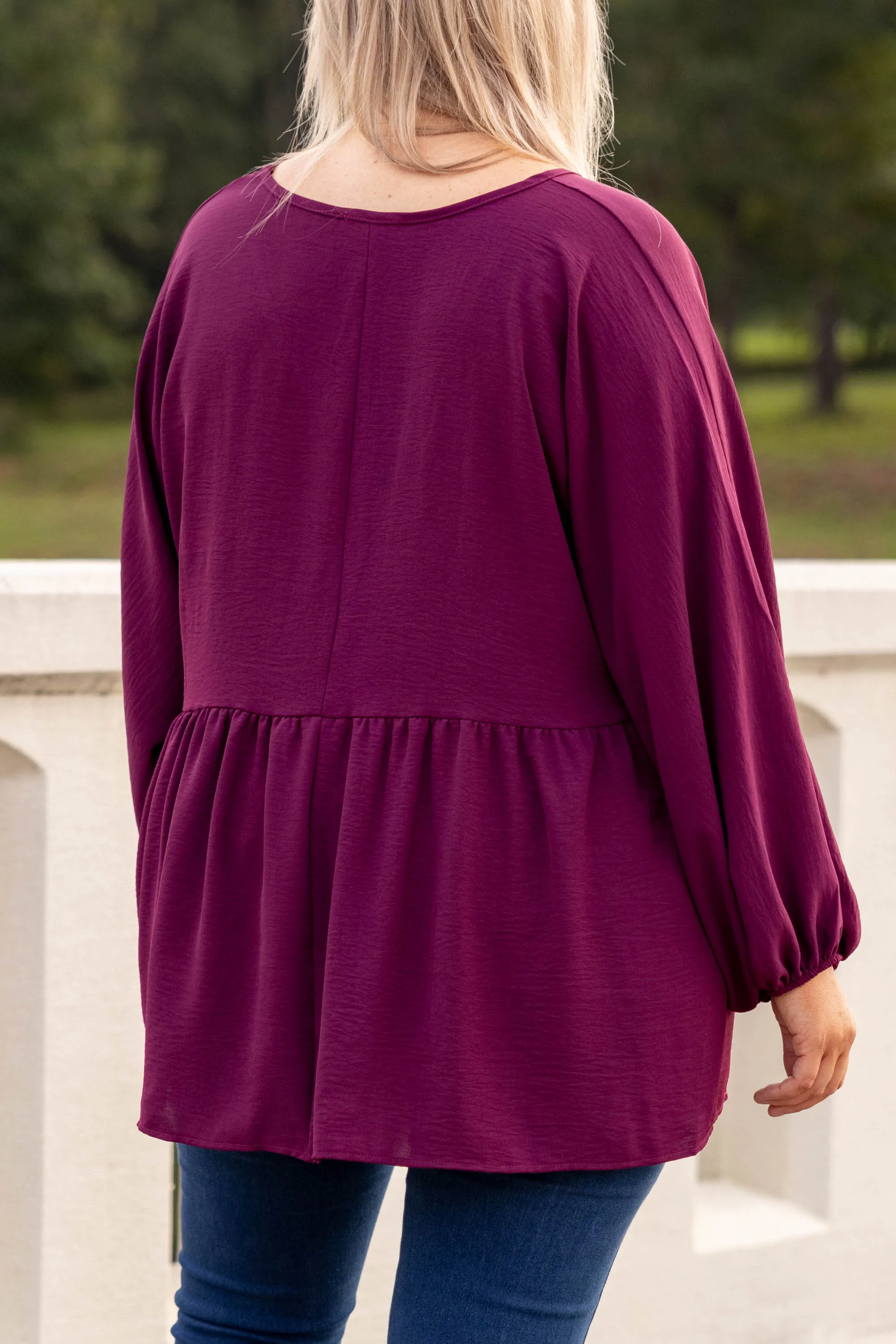 This Is Real, This Is Me Top, Burgundy
