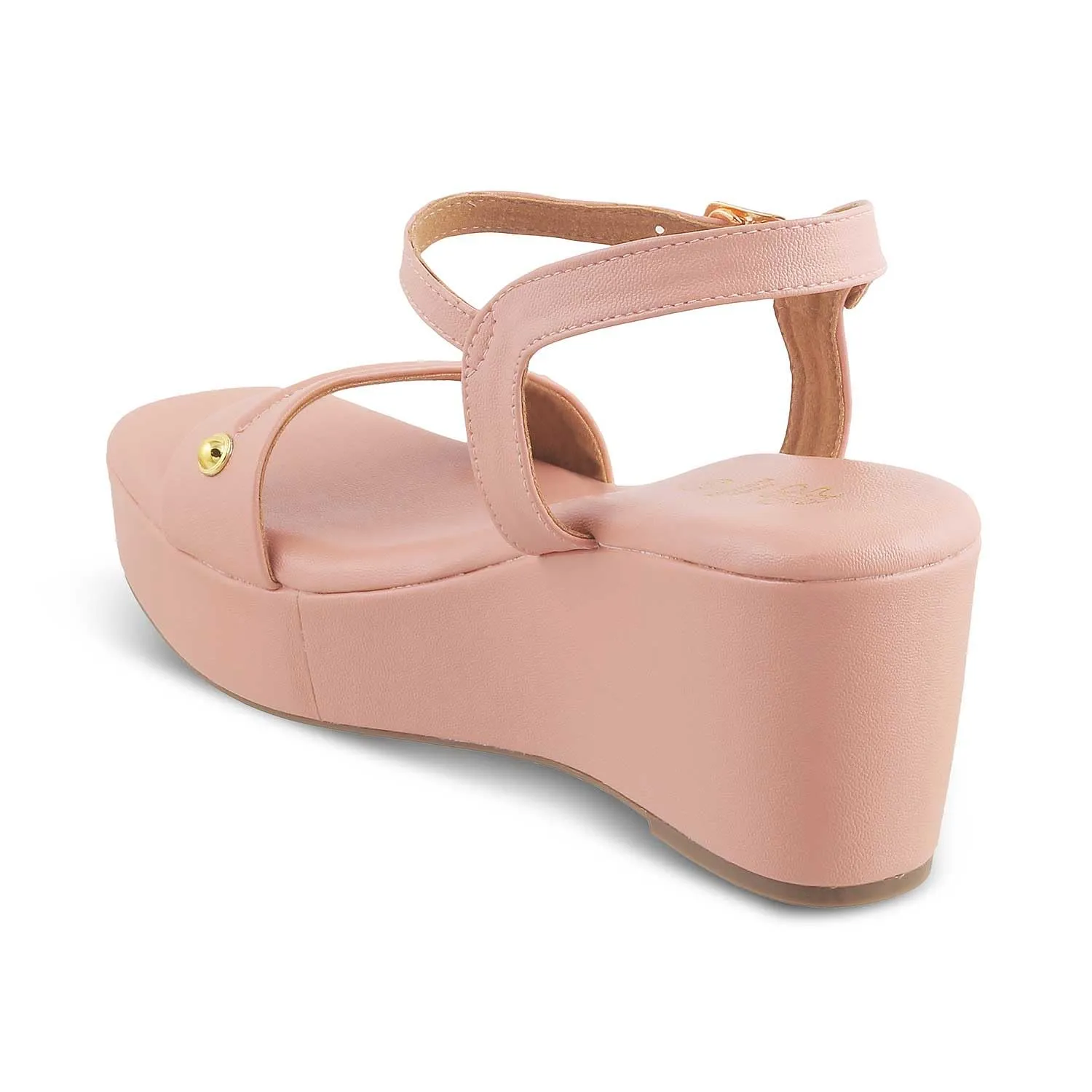 tresmode Amsterdam Pink Women's Dress Wedge Sandals - Elevate Your Style with Elegance and Comfort || Size (EU-39/UK-6/US-8)