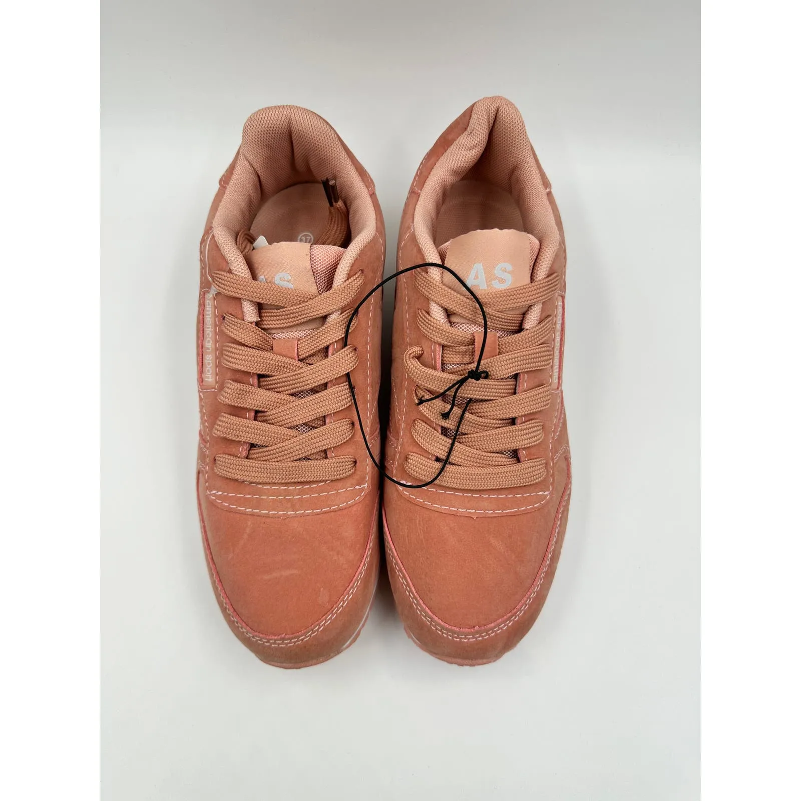 Women's Size 6, Salmon Casual Running Sneaker with White Accents and Sole